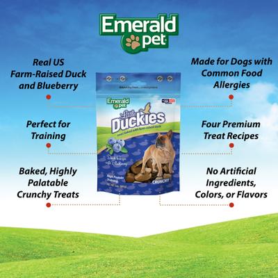 Grain-Free Little Duckies with Duck & Blueberry Dog Treats, 5-oz bag