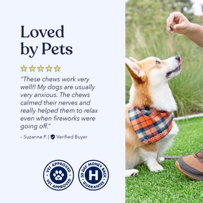 Full Spectrum Hemp Oil Soft Chews Chicken Flavored Calming Supplement for Dogs, 30 count