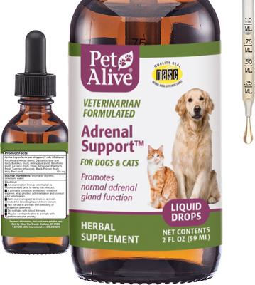 Adrenal Support Liquid Hormone Supplement for Dogs & Cats, 2-fl oz bottle