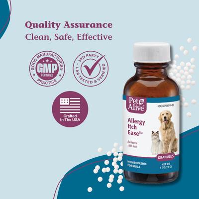 Allergy Itch Ease Granules Skin Itch & Allergies Supplement for Dogs & Cats, 1-oz jar