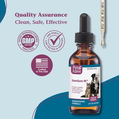 EaseSure-M Homeopathic Medicine for Anxiety for Dogs & Cats, 2-fl oz bottle