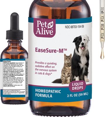 EaseSure-M Homeopathic Medicine for Anxiety for Dogs & Cats, 2-fl oz bottle