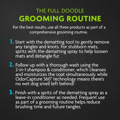 2-in-1 Doodle Ultra Premium Dog Shampoo & Conditioner, Black/Green, 16-fl oz bottle