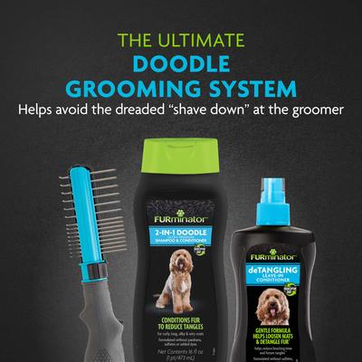 2-in-1 Doodle Ultra Premium Dog Shampoo & Conditioner, Black/Green, 16-fl oz bottle