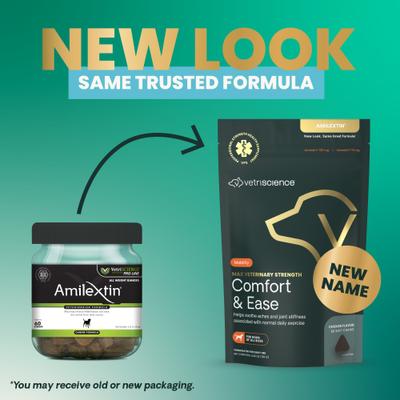 Max Veterinary Strength Comfort & Ease Amilextin Chicken Flavored Soft Chew Joint Supplement for Dogs, 60 count