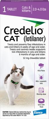 Chewable Tablets for Cats, 2-4 lbs, (Purple Box), 1 Chewable Tablet (1-mo. supply)