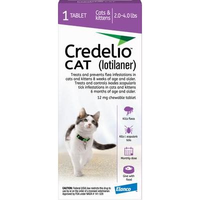 Comprimidos masticables para gatos, 2-4 lb (caja morada), 1 comprimido masticable (suministro para 1 mes)