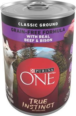 SmartBlend Grain-Free True Instinct Classic Ground with Real Beef & Wild-Caught Salmon Canned Dog Food, 13-oz, case of 12
