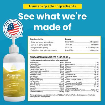 Liquid Vitamins Skin & Coat Support Dog Supplement, 16-fl oz bottle