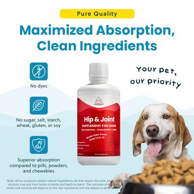 Glucosamine Hip & Joint Supplement for Dogs, 32-fl oz bottle