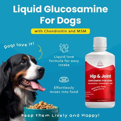 Glucosamine Hip & Joint Supplement for Dogs, 32-fl oz bottle