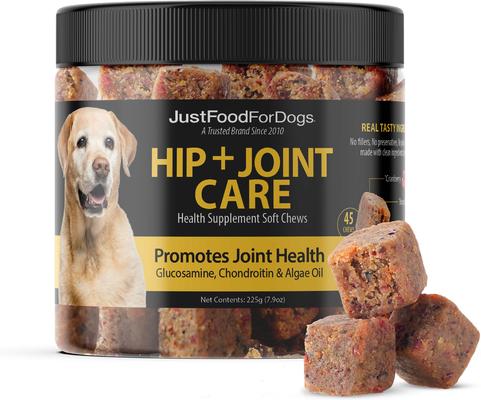 Hip & Joint Mobility with Glucosamine & Chondriotin, Superfood Blend, Human Grade, Plant-based Soft Chews Supplement for Dogs, 45 count
