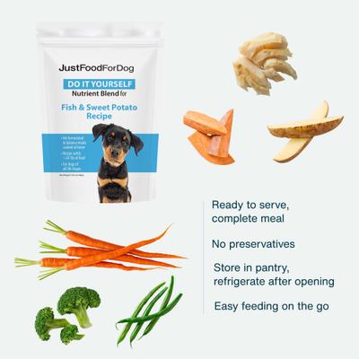 DoItYourself Fish & Sweet Potato Recipe Fresh Dog Food Recipe & Nutrient Blend, 5.92-oz bag