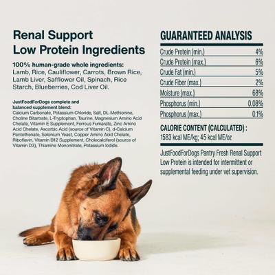 Veterinary Diet PantryFresh Renal Support Low Protein Shelf-Stable Fresh Dog Food, 12.5-oz pouch, case of 12