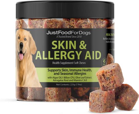 Skin & Allergy Care, Seasonal Allergies, Itchy Skin, Inflammation, Immune Support Soft Chews Supplement for Dogs, 45 count