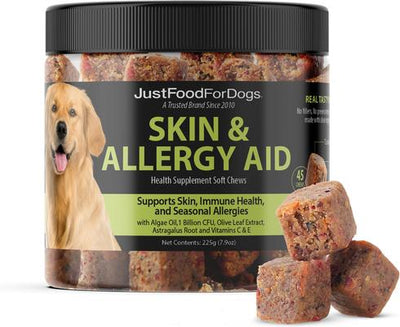 Skin & Allergy Care, Seasonal Allergies, Itchy Skin, Inflammation, Immune Support Soft Chews Supplement for Dogs, 45 count
