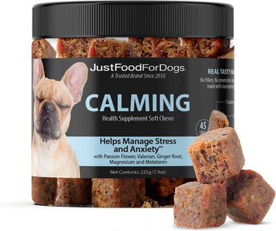 Calming Support Stress & Anxiety, Melatonin, Relaxation Aid, Human-Grade Ingredients Soft Chew Supplement for Dogs, 45 count