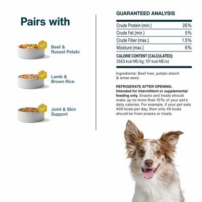 Beef Liver Bark Dog Treats, 5-oz bag