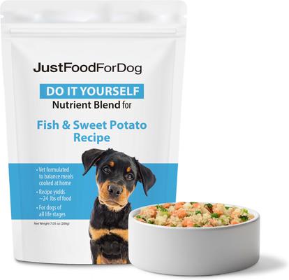 DoItYourself Fish & Sweet Potato Recipe Fresh Dog Food Recipe & Nutrient Blend, 5.92-oz bag