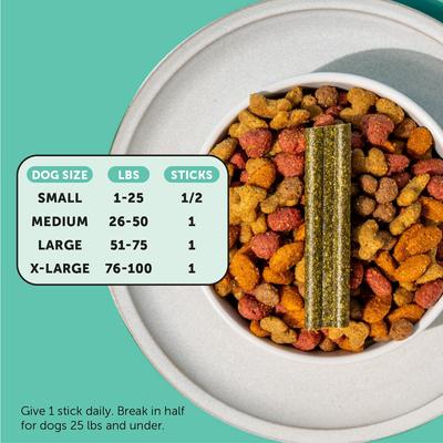 Dental Health Fresh Sticks Mint Plaque Off Dental & Teeth Cleaning Dog Dental Chews, 16 count