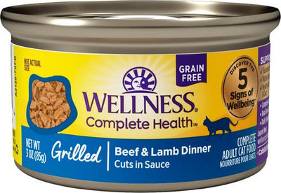 Complete Health Grilled Beef & Lamb Grain-Free Cuts in Sauce Wet Cat Food, 3-oz can, case of 12