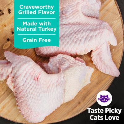 Complete Health Grilled Turkey & Turkey Liver Grain-Free Cuts in Sauce Wet Cat Food, 3-oz can, case of 12