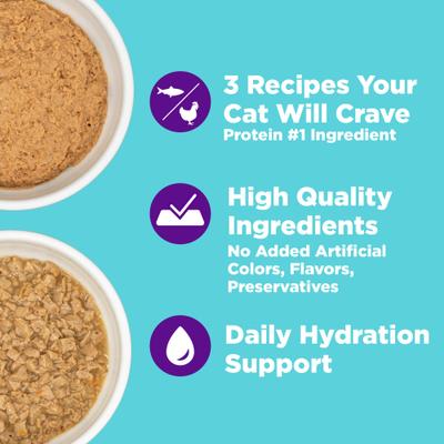 Complete Health Purrfect Duos Variety Pack Grain-Free Pate & Cuts in Gravy Wet Cat Food, 2.64-oz cup, case of 12