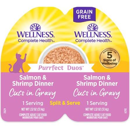 Comida húmeda para gatos Complete Health Purrfect Duos con cortes de res y pollo sin cereales en salsa, 2.64 oz (paquete de 12)