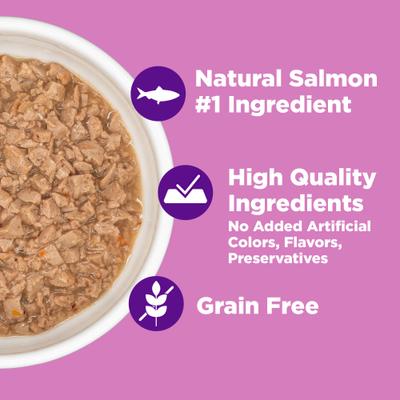 Comida húmeda para gatos Complete Health Purrfect Duos con salmón y camarones, cortes sin cereales en salsa, 2.64 oz (paquete de 12)