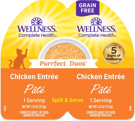 Comida húmeda para gatos Complete Health Purrfect Duos con salmón y camarones, cortes sin cereales en salsa, 2.64 oz (paquete de 12)