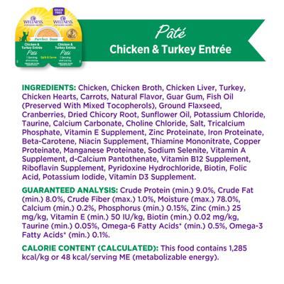 Complete Health Purrfect Duos Chicken & Turkey Grain-Free Pate Wet Cat Food, 2.64-oz cup, case of 12