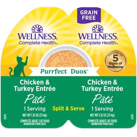 Comida húmeda para gatos Complete Health Purrfect Duos con cortes de res y pollo sin cereales en salsa, 2.64 oz (paquete de 12)