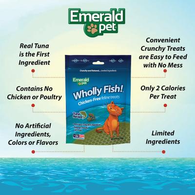 Wholly Fish! Tuna Recipe Cat Treats, 3-oz bag