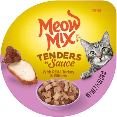 Tenders in Sauce with Real Salmon & Crab Wet Cat Food, 2.75-oz cup, case of 12