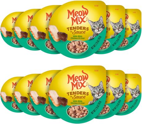 Tenders in Sauce with Real Chicken & Liver Wet Cat Food, 2.75-oz cup, case of 12