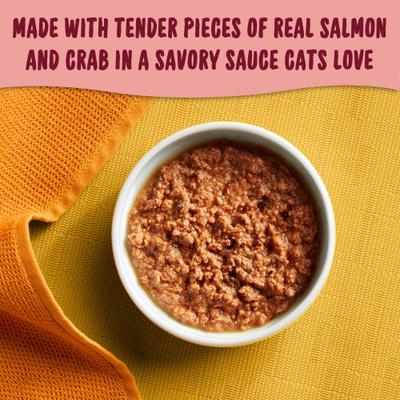 Tenders in Sauce with Real Salmon & Crab Wet Cat Food, 2.75-oz cup, case of 12