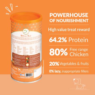 Nature's Feast Chicken with Tropical Fruits & Vegetables Grain-Free All Natural Freeze-Dried Dog Training Treat, 1.76-oz canister