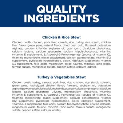 Sensitive Stomach & Sensitive Skin Variety Pack Adult Chicken Stew & Turkey Stew Pouch Dog Food, 2.8-oz, 12 count