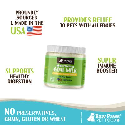 Powder Whole Goat Milk Supplement for Dogs & Cats, 7-oz