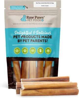 6-inch Jumbo Bully Sticks Dog Treats, 5 count