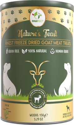 Nature's Feast Goat Meat Grain-Free All Natural Freeze-Dried Dog Training Treat, 5.29-oz canister
