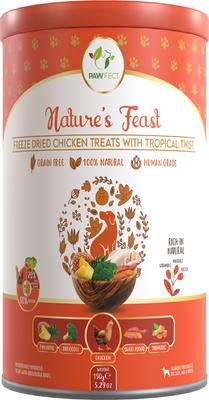 Nature's Feast Chicken with Tropical Fruits & Vegetables Grain-Free All Natural Freeze-Dried Dog Training Treat, 5.29-oz canister