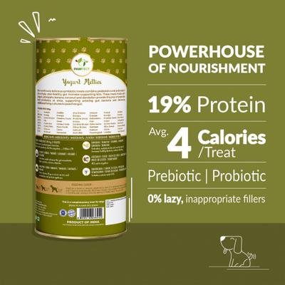 All Natural Grain-free Yogurt with Pineapple Prebiotic Probiotic Freeze-dried Dog Treat, 1.34-oz canister