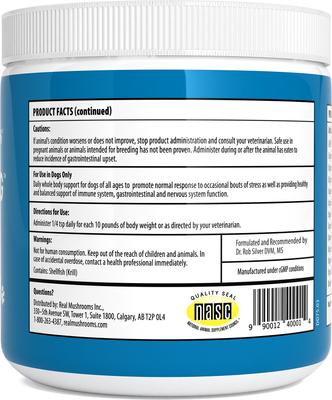 Daily Dawg Mushroom Extract Health Support Powder Supplement for Dogs, 2.65-oz jar