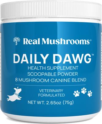Daily Dawg Mushroom Extract Health Support Powder Supplement for Dogs, 2.65-oz jar