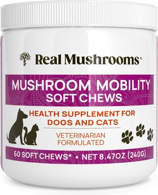 Mushroom Mobility Bacon Flavored Joint Support Chew Supplement for Dogs & Cats, 60 count