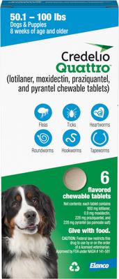 Chewable Tablets for Dogs, 50.1-100 lbs, 6 Chewables (6-mos. supply)