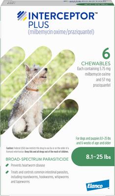 Chew for Dogs, 8.1-25 lbs, (Green Box), 6 Chews (6-mos. supply)