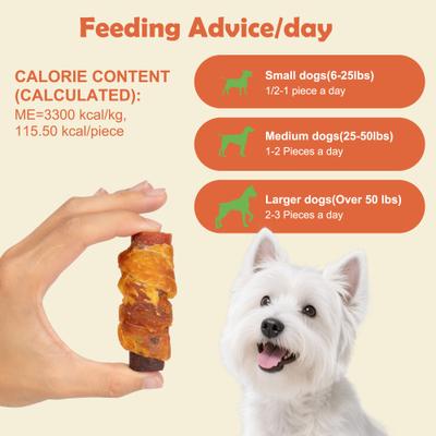 Triple Flavor Chicken Wrapped Duck & Beef Rolls 3-inch Rawhide-Free Dog Treats, 10 count