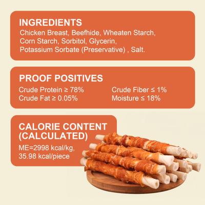 Rawhide Twist Chicken Hide Sticks 5-inch Dog Treats, 40 count